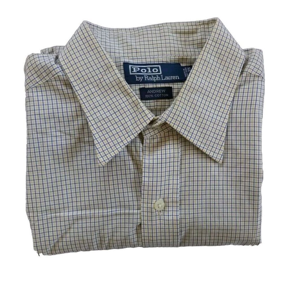 Polo By Ralph Lauren Andrew Men's 16-35 Long Sleeve Plaid Classic Fit Cotton